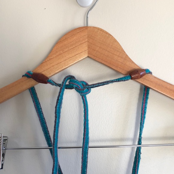 Free People Terra maxi dress ribbed halter teal - Picture 9 of 10